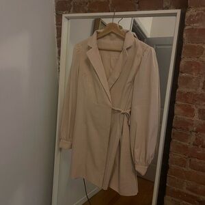 Blush colored blazer style dress